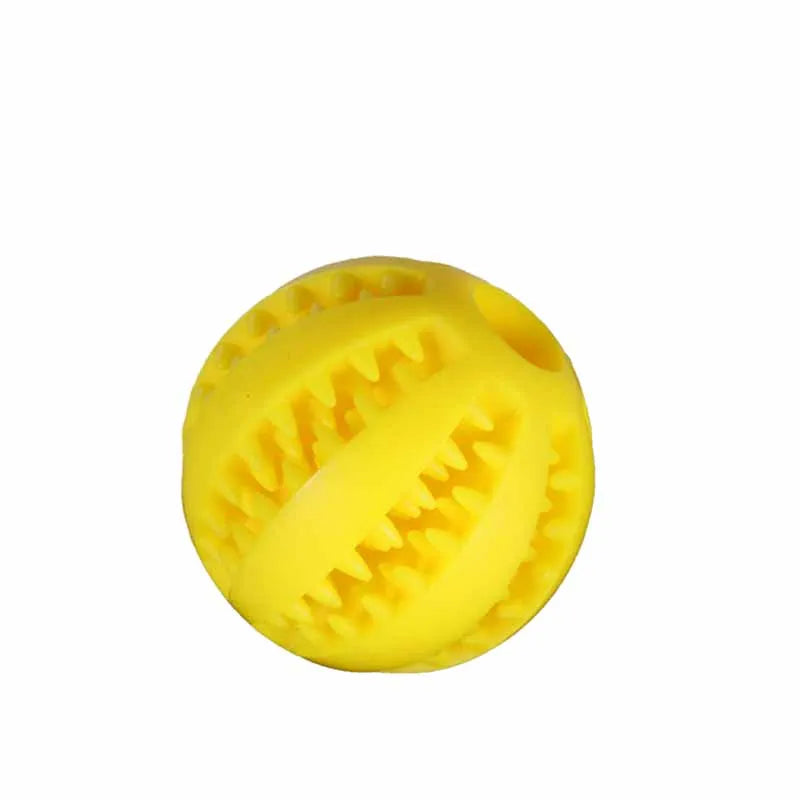 5cm Extra-Tough Natural Rubber Chew Toy for Dogs - Interactive Elastic Ball for Teeth Cleaning & Treat Dispensing