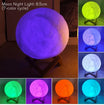 8CM Starry Moon Lamp – Battery-Powered LED Night Light with Wooden Stand – Perfect Bedroom Décor and Kids' Gift