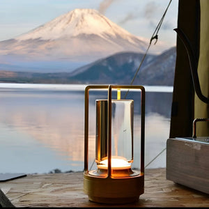 INDOOR & OUTDOOR CORDLESS LANTERN - Illuminate any space with this sleek cordless lantern