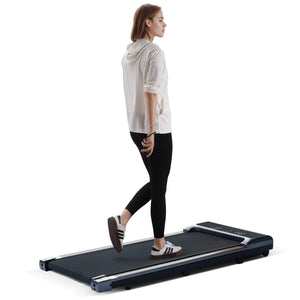 2-in-1 Under Desk Walking Pad Treadmill – Compact, Quiet, & Lightweight with Remote Control | Perfect for Home & Office Workouts | 0.6-3.8 MPH Speed Range