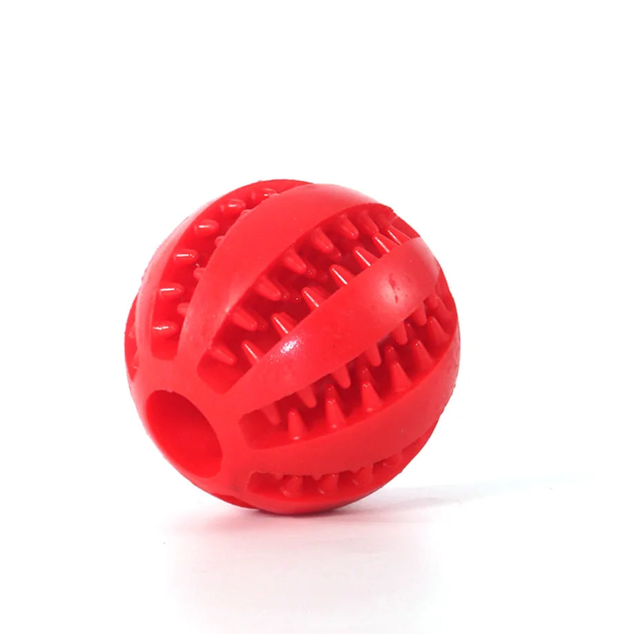 5cm Extra-Tough Natural Rubber Chew Toy for Dogs - Interactive Elastic Ball for Teeth Cleaning & Treat Dispensing