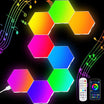 Transform Your Space with Hexagon RGB LED Wall Lights - Smart App Control, DIY Modular Panels for Game Rooms, Living Rooms & Parties - 8 Pack