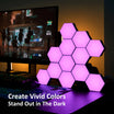 12-Pack RGB Hexagon LED Wall Lights – Smart Music-Sync Panels for Room, Bar, and Gaming Decor