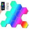 12-Pack RGB Hexagon LED Wall Lights – Smart Music-Sync Panels for Room, Bar, and Gaming Decor