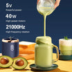 Portable Wireless Electric Juicer Blender - 6 Blades, USB Rechargeable, 400ml