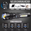 Ultra-Bright XHP50 LED Flashlight – Waterproof USB Rechargeable 7-Mode Tactical Torch with Side Light & Zoom | Perfect for Camping, Fishing, & Outdoor Adventures