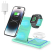 18W Fast Wireless Charger – 3-in-1 Charging Station for iPhone 16/15/14/13/12/11/Pro Max/Plus, Apple Watch Series SE/10/9/8/7/6/5/4/3, and AirPods Pro/3/2 (Includes QC3.0 Adapter)