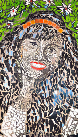 Obra de arte mosaico: Autoretrato