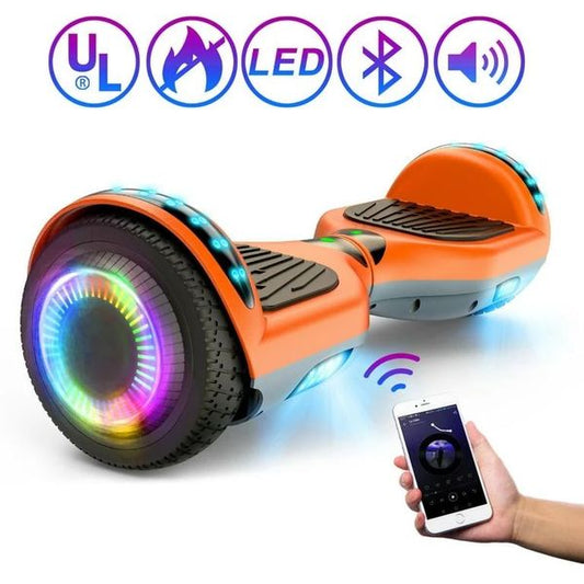 Patineta Eléctrica RGB Scooter Smart | Hoverboard con Bluetooth y Luces LED