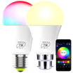 7W E27 Smart WiFi LED Bulb – RGB & White, Dimmable, Voice-Controlled with Alexa & Google, Color-Changing Light