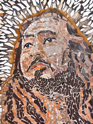 Obra de arte mosaico: Buscando la santidad