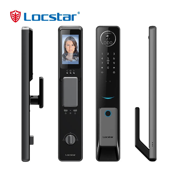 3D Face Recognition Biometric Fingerprint Smart Door Lock With Camera For Front Door - Smart Home