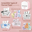 3 Rolls Self-Adhesive Transparent Thermal Paper for T02 - Ideal for DIY Labels, Photos, Texts, and Study Notes