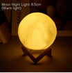 8CM Starry Moon Lamp – Battery-Powered LED Night Light with Wooden Stand – Perfect Bedroom Décor and Kids' Gift