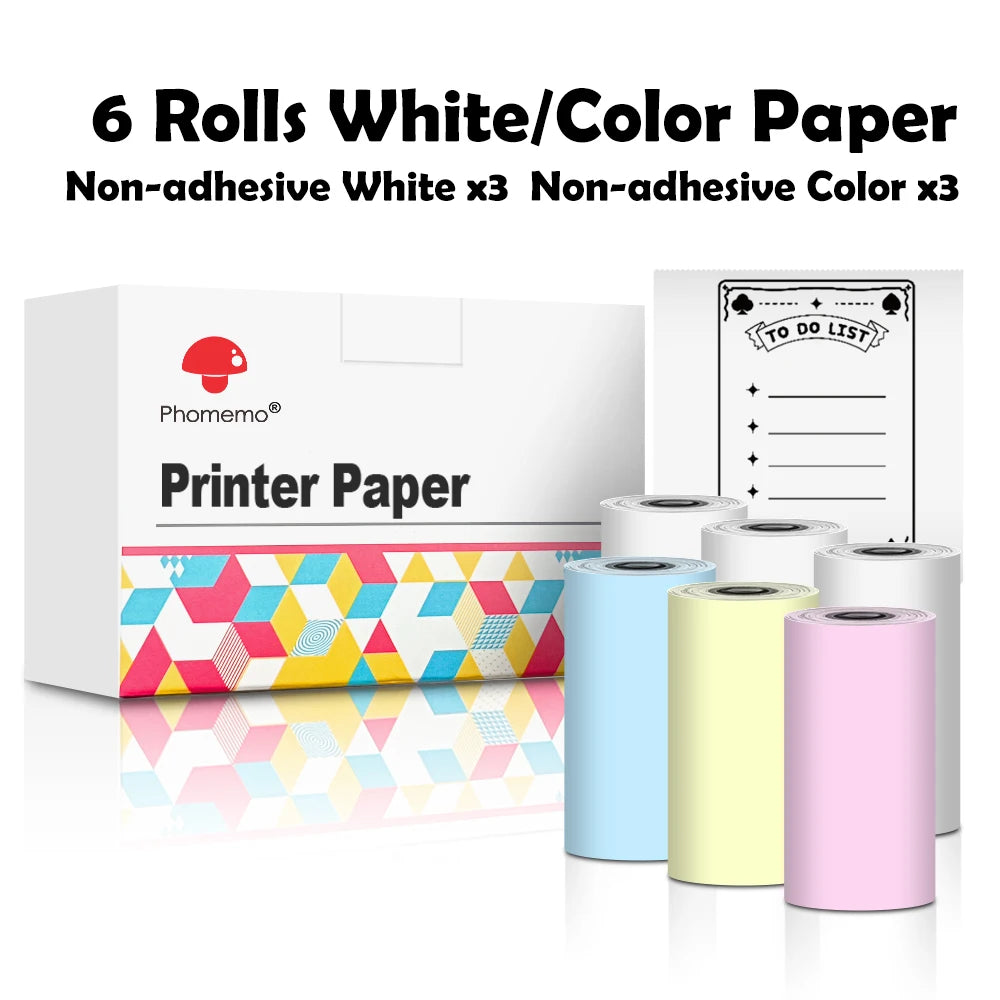 3 Rolls Self-Adhesive Transparent Thermal Paper for T02 - Ideal for DIY Labels, Photos, Texts, and Study Notes