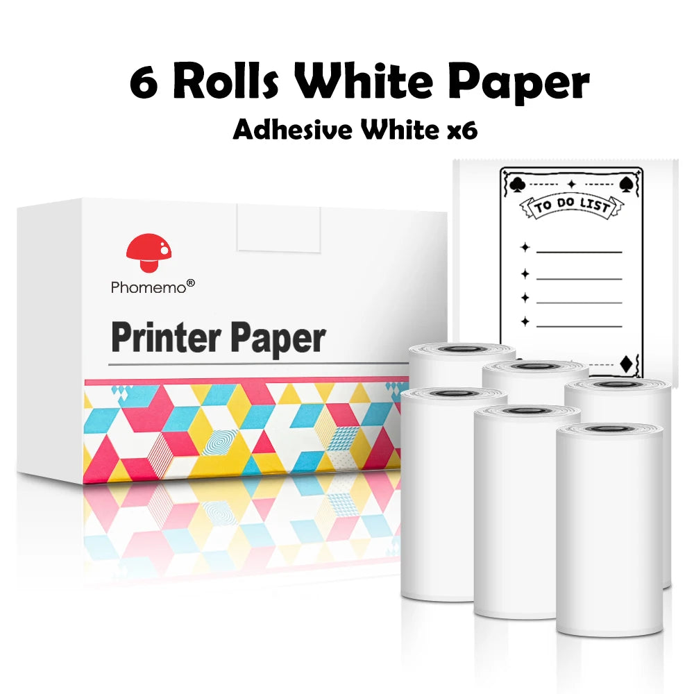 3 Rolls Self-Adhesive Transparent Thermal Paper for T02 - Ideal for DIY Labels, Photos, Texts, and Study Notes