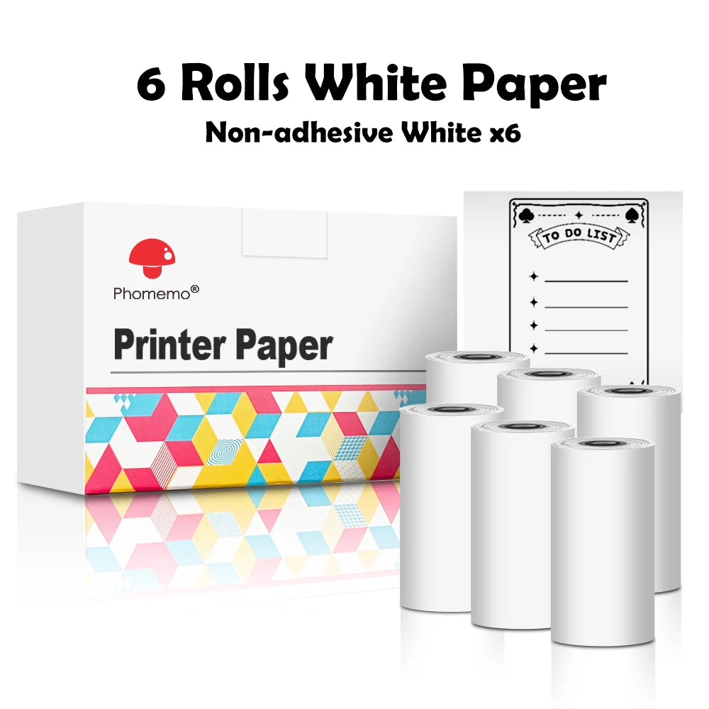 3 Rolls Self-Adhesive Transparent Thermal Paper for T02 - Ideal for DIY Labels, Photos, Texts, and Study Notes