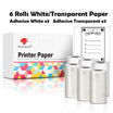 3 Rolls Self-Adhesive Transparent Thermal Paper for T02 - Ideal for DIY Labels, Photos, Texts, and Study Notes