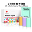 3 Rolls Self-Adhesive Transparent Thermal Paper for T02 - Ideal for DIY Labels, Photos, Texts, and Study Notes