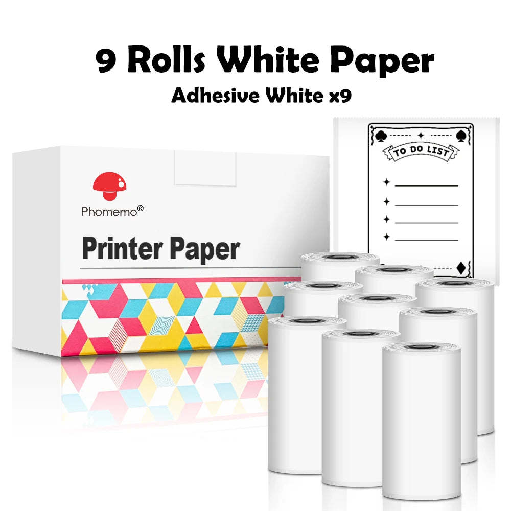 3 Rolls Self-Adhesive Transparent Thermal Paper for T02 - Ideal for DIY Labels, Photos, Texts, and Study Notes