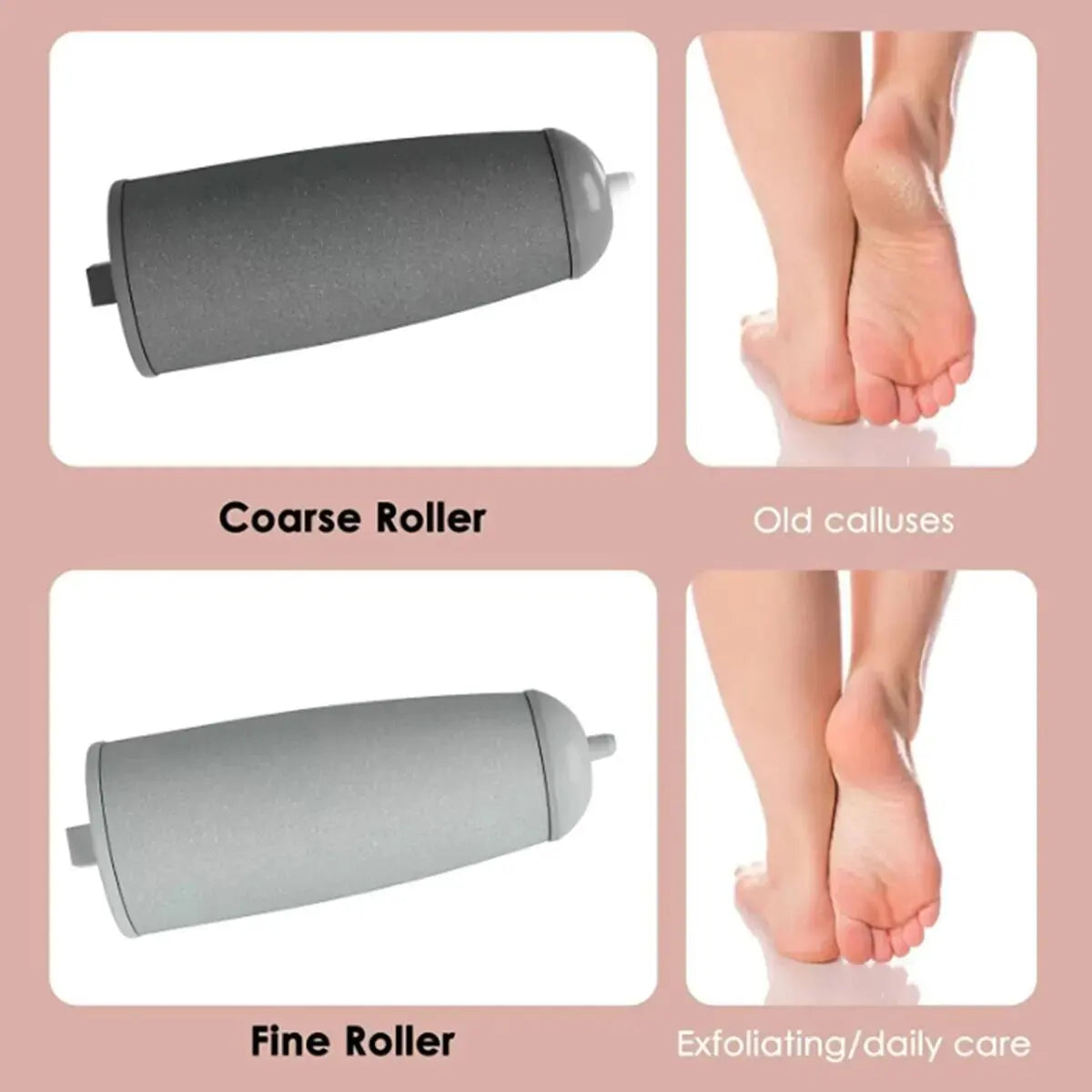 Rechargeable Electric Callus Remover - Portable & Waterproof Foot File for Professional Pedicure