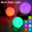 8CM Starry Moon Lamp – Battery-Powered LED Night Light with Wooden Stand – Perfect Bedroom Décor and Kids' Gift