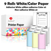 3 Rolls Self-Adhesive Transparent Thermal Paper for T02 - Ideal for DIY Labels, Photos, Texts, and Study Notes