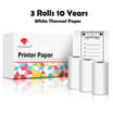 3 Rolls Self-Adhesive Transparent Thermal Paper for T02 - Ideal for DIY Labels, Photos, Texts, and Study Notes