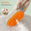 3-in-1 Electric Pet Steam Brush – Cleaning, Grooming, and Massage Comb for Cats and Dogs with Retractable Handle & Hair Removal Feature