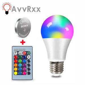 Smart RGB LED Light Bulb E27 - 4W/15W with IR Remote for Home & Events