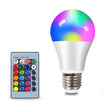 Smart RGB LED Light Bulb E27 - 4W/15W with IR Remote for Home & Events