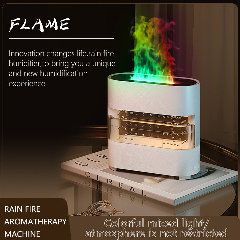 Humidifier Water - Water Diffuser Fire Simulated Flame Humidifier Aroma Diffuser